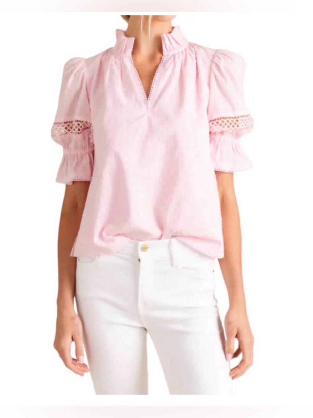 NEW ALDEN ADAIR lottie top in light pink NWT SIZE MEDIUM